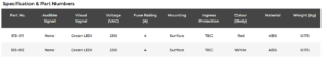 Mains Isolator Part Numbers